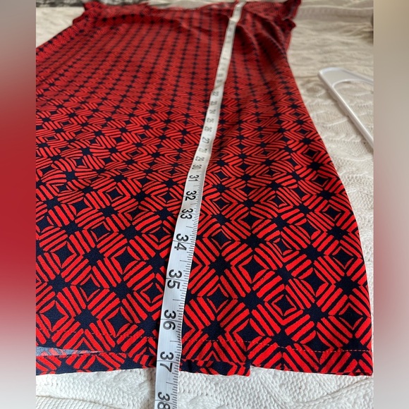 Merona Red & Navy Patterned Polyester Dress Women’s Size Medium - Picture 8 of 11